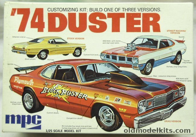 MPC 1/25 1974 Plymouth Duster - Stock / Street Machine / Drag Racer, 1-7426-250 plastic model kit